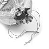 Rectangle Polyester Bags with Nylon Cord ABAG-E008-01B-09-5