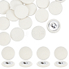  20Pcs Cloth with Aluminum Base Buttons BUTT-NB0001-77B-1