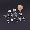 Brass Micro Pave Cubic Zirconia L-Shaped Nose Rings WGA70D4-04-1