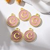 Golden Plated Alloy Enamel Charms X-ENAM-S118-07C-5