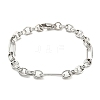 304 Stainless Steel Figaro Chain Bracelet BJEW-C042-01P-1