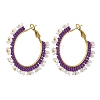 Glass Hoop Earrings EJEW-MZ00827-4