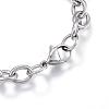 Tarnish Resistant 304 Stainless Steel Charm Bracelets BJEW-G544-12P-4