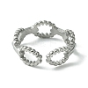 Non-Tarnish 304 Stainless Steel Open Cuff Ring RJEW-L110-038P-3