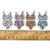 4Pcs 4 Styles Printed Acrylic Pendants MACR-FS0001-75-5