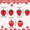 SUNNYCLUE 24Pcs 3 Styles Opaque & Transparent Resin Imitation Fruit Pendants RESI-SC0002-99-2