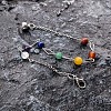 Chakra Natural Gemstone Lotus Dowsing Pendulums PW23032848312-1