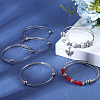 6Pcs 304 Stainless Steel Cuff Bangles Making MAK-BBC0001-21P-4