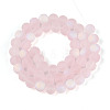 Frosted Transparent Glass Beads Strands GLAA-T032-T8mm-MBB10-2
