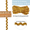 50M 4 Colors Wave Bending Fringe Trim OCOR-GF0003-46-2