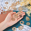 24Pcs 6 Style Rack Plating Brass Filigree Pendants KKC-TA0001-01-7