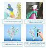 16 Sheets 4 Styles Waterproof PVC Colored Laser Stained Window Film Static Stickers DIY-WH0314-078-3