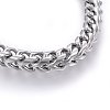 304 Stainless Steel Chain Bracelets BJEW-L631-42P-2