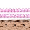 Anti-Tarnish Electroplate Bicone Glass Beads Strands EGLA-T021-4mm-16-12-4