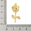 Brass Micro Pave Clear Cubic Zirconia Pendants KK-B096-03G-3