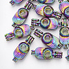 Plated Alloy Bead Cage Pendants PALLOY-S119-067-2