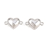 304 Stainless Steel Magnetic Clasps with Loops STAS-P452-04D-P-1