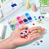 200Pcs 10 Colors Forsted Glass Beads GLAA-TA0003-28-6