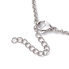 304 Stainless Steel Slider Necklace Makings AJEW-JB01274-02-3