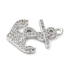 Brass Micro Pave Cubic Zirconia Pendants KK-C086-13P-02-2