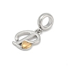 Brass European Dangle Charms LS-KK-Z097-01P-GP-2