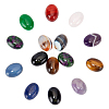 Oval Natural Black Agate(Dyed & Heated) Cabochons G-PH0001-29-1