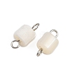 Natural Shell Square Connector Charms STAS-D378-23P-2