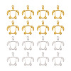 Craftdady 40Pcs 2 Colors Alloy Open Back Bezel Pendants FIND-CD0001-05-10