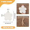 15Pcs Unfinished Wood Pendant Decorations WOOD-DC0001-25C-2