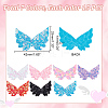 105Pcs 7 Colors Angel Wing Polyester Embroidery Appliques PATC-GA0001-27-2