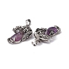 Natural Amethyst Pendants G-H281-06H-3