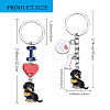 WEWAYSMILE 2 pcs Dog Keychain Car Keychain Pet Pendant Key-Ring Lovely Dog Key-ring Portable Metal Keychain Gift for Pet Lover Birthday Puppy Theme Party Supplies (Dachshund) JX788A-2