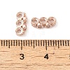 Rack Plating Brass Pave Clear Cubic Zirconia Spacer Bars KK-B088-11B-RG-3