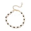 Shell Pearl & Dyed Natural Malaysia Jade Round Beaded Bracelets for Women BJEW-JB12031-02-2