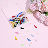 130Pcs 13 Colors Baking Paint Transparent Glass Pendants FIND-SC0023-46A-6