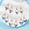 5 Pairs 5 Styles Glass Seed Beaded & 304 Stainless Steel Dangle Earrings EJEW-MZ00715-1