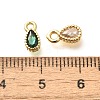 Brass Micro Pave Cubic Zirconia Charms KK-G519-01B-G-3