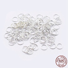 925 Sterling Silver Open Jump Rings STER-F036-02S-0.9x7mm