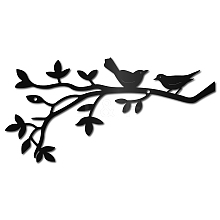 Birds on the Branch Pattern Iron Wall Signs AJEW-WH0286-036