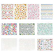 Olycraft Different Pattern Self Adhesive Nail Art Stickers AJEW-OC0001-37