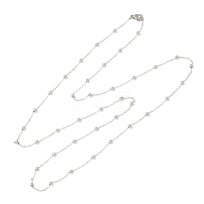 304 Stainless Steel Ball Link Chain/Satellite Chain Necklaces SA-CBA4160-20P-1