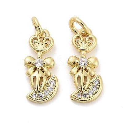 Brass Micro Pave Cubic Zirconia Pendants KK-H527-12G-1