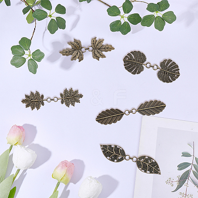 5Pcs 5 Styles Alloy Cardigan Clips AJEW-SC0004-38AB-1