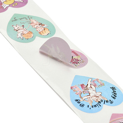 Valentine's Day Theme Heart Paper Picture Stickers STIC-Q015-03C-1