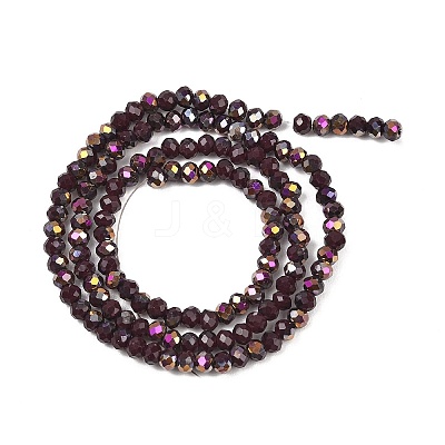 Electroplate Glass Beads Stradns EGLA-H114-02B-04-1