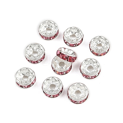 Brass Grade A Rhinestone Spacer Beads RB-A014-Z8mm-23S-1