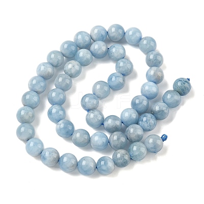 Natural Aquamarine Beads Strands G-D327-C03-8mm-01-1