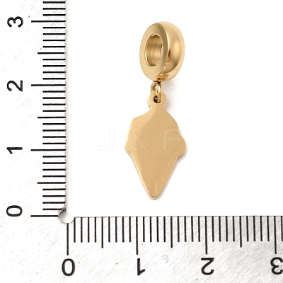 304 Stainless Steel Enamel European Dangle Charms STAS-D153-05C-G-1