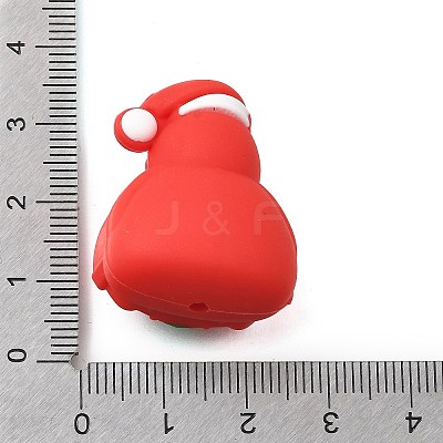 Christmas Theme Silicone Focal Beads SIL-L007-01A-1