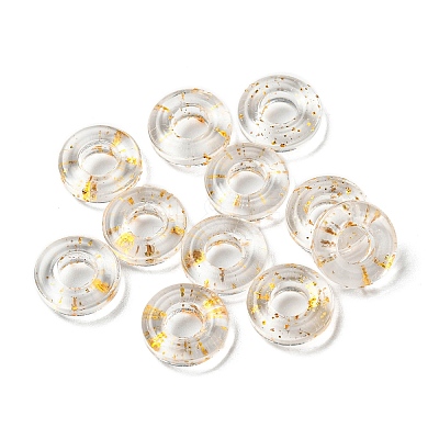 Transparent Glass European Beads GLAA-D009-01H-1